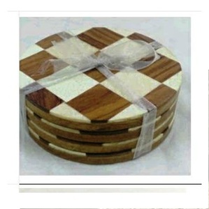 Juego de posavasos de MATERIAL PERSONALIZADO Almohadillas de piedra redondas de estilo clásico para cocina Hecho en India - Product Image 1