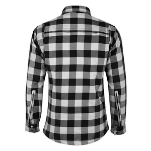 เสื้อป้องกันสำหรับขี่มอเตอร์ไซค์คุณภาพพรีเมียม ผลิตจากอะรามิดบุด้วยผ้าฟลานเนล ระบายอากาศได้ดี สีเทา ดำ ขาว รุ่นล่าสุด บริการ OEM - Product Image 4
