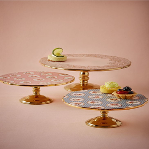 Soporte de postres dorado de tres niveles, borde festoneado, torre de cupcakes, bandeja para servir fiestas, centro de mesa decorativo, venta al por mayor. - Product Image 6