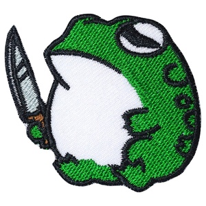 <b>Frog</b> Style Embroidery Patch Twill Fabric High Quality Custom Design Handmade Excellent Low-Price Unique Design Embroidery Patch - Product Image 1