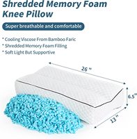 Oreiller de genou en mousse à mémoire déchiquetée pour dormeurs latéraux soulage la pression et prend en charge la fonction sciatique de grossesse oreiller et positionneur