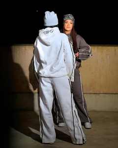 Vêtements décontractés conception imprimée personnalisée polaire coton deux pièces ensembles mode sweat à capuche et pantalon de survêtement survêtements en coton - Product Image 6