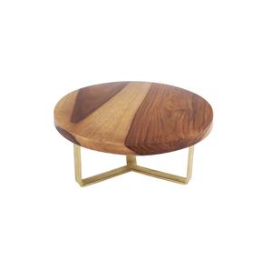 Présentoir à gâteaux en bois de luxe présentoir à fruits fabriqué à la main 100% support à pizza en bois d'acacia naturel ustensiles de cuisine et dessus de table - Product Image 1
