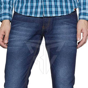 Jean décontracté pour homme, coupe droite, taille mi-haute, léger, en coton, idéal pour l'extérieur en hiver, personnalisable et de haute qualité - Product Image 6