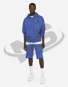 High Quality Men Hoodie And Shorts Set Custom Logo Loose Fit Cotton Fleece Two Piece Sports Tracksuit Wholesale Made In Pakistan - Product Image 4