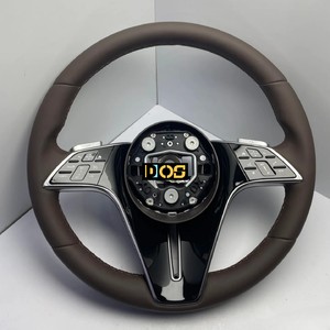 Volant en fibre de carbone pour <span class=keywords><strong>Mercedes</strong></span> Benz <span class=keywords><strong>S223</strong></span> C206 232 E213 W221 W212 W464 C250 Gle 43 Amg, classe V, OLED RPM, cuir de voiture - Product Image 3