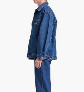 เสื้อยีนส์มีกระดุมแบบคลาสสิกของผู้ชายมีกระเป๋าหน้าอก - Product Image 3