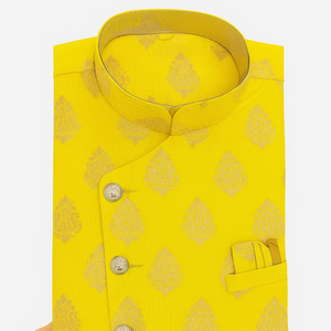 Fabriqué à la main en coton Vintage hommes Style indien traditionnel fête porter à manches longues sans plis taille personnalisée Kurta de fête - Product Image 1