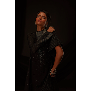 Vestido de Noche Largo Elegante de Diseñador Negro para Mujer, Ropa de Fiesta y Eventos - Product Image 2