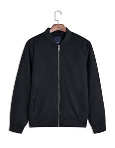 <b>Black</b> Plain Bomber <b>Jacket</b> - Product Image 1