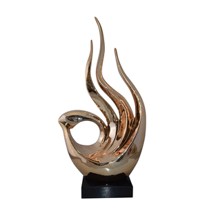 Nueva escultura de Metal con acabado plateado hecho a mano para decoración del hogar para habitación de Hotel restaurante Decoración de mesa de lujo escultura de uso - Product Image 3