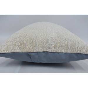 Beige Ikat Toile Patchwork almohada de lana 16x24 pulgadas acento decorativo Floral Vintage patrón portátil para ropa de cama y uso en el suelo - Product Image 5