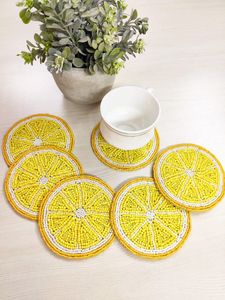 Unique fait à la main perlé broderie plage Design quatre ensemble caboteur élégant Premium Table à manger décor belle à la mode de l'inde - Product Image 3