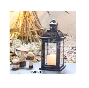 Bougeoir de lanterne de photophore en métal noir antique de conception unique décoratif pour la fête de mariage à la maison et les événements - Product Image 3