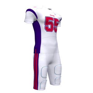 Vêtements de football américain pour jeunes Nouveau design à manches courtes Uniforme supérieur respirant et sain Ensemble de grande valeur - Product Image 5