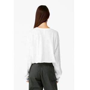 เสื้อยืดครอปผู้หญิง OEM สไตล์ฮิปฮอป เสื้อยืดครอปสำหรับสาวๆ ลายพิมพ์สตรีท เรียบง่าย ใส่ได้ในฤดูร้อน ผ้าฝ้าย 100% - Product Image 3