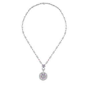 Bijoux de luxe 18K blanc \ collier en argent diamant plein diamant pendentif pour femmes moissanite diamant colliers fins - Product Image 4