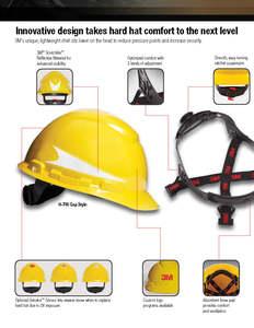 3M SecureFit Hard Hat H-700R offrant une protection maximale contre les chocs et un ajustement réglable. - Product Image 4