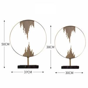 Pièce maîtresse artistique haut de gamme, décoration de table de luxe pour le salon, le bureau, cadeau, présentoir, centre de table moderne élégant, ensemble de 2 figurines - Product Image 6