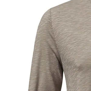 Ligero sin cuello de punto transpirable Henley Classic Fit Everyday Casual y Office Wear Plus Size Camisas de hombre - Product Image 3