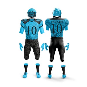 Ensembles d'uniformes de football américain personnalisés avec logo imprimé par sublimation, séchage rapide, respirant, antibactérien, grande taille, 100% polyester - Product Image 2