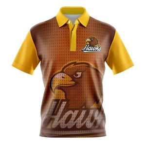 Tissu cool polyester spandex de haute qualité pour hommes pour polos Logo personnalisé Nouveau motif sublimé à manches courtes en bambou - Product Image 2