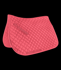 Tapis de selle matelassé bleu tout usage pour dressage et saut d'obstacles avec bordure blanche et doublure en maille – Équipement d'équitation - Product Image 5