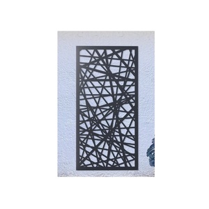 Black Powder Coated Metal Garden <b>Screen</b> Laser Cut Design for Decorative <b>Privacy</b> Use Garden Decor Metal Garden <b>Screen</b> - Product Image 1