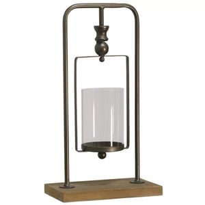 Sitting Decorative New Design Candle <b>Holder</b> Home Decor Table Top Aluminum Casting Silver With <b>Glass</b> Cylinder Candle <b>Holder</b> - Product Image 5