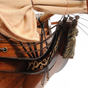 Hms Bất Ngờ Lớn Bằng Gỗ Mô Hình Tàu Thanh Lịch Mộc Mạc Trang Trí Nội Thất Hiển Thị Sàn Trường Hợp Omh Nghệ Thuật Thủ Công Nguồn Cung Cấp Danh Đạc Huy Chương Mảng - Product Image 5