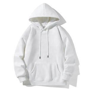 <b>Men's</b> Casual Cotton Polyester Pullover <b>Hoodie</b> with Custom Logo Zipper Design Loose Shoulder Collar <b>Fleece</b> Fabric Thermal Hoodies - Product Image 3