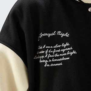 Excellent Quality Embroidered Leather Sleeves Fleece Varsity <b>Jackets</b> Wool Body Baseball <b>Jacket</b> <b>Mens</b> Embroidery <b>Jackets</b> - Product Image 5