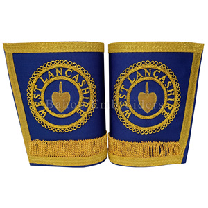 GUANTE PROVINCIAL DE ARTESANÍA MASÓNICA PARA DIACONO MAYOR Y JUNIOR-GUANTE DE REGALIA MASÓNICA-GUANTES DE PUÑO MASÓNICOS HECHOS A MANO - Product Image 5