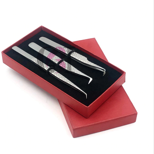 Gros Nouveau Design 45 & 90 Degrés en Argent Volume de Botte En Acier Inoxydable Diamant Grip Extension De Cils Pince À Épiler Outils De Beauté - Product Image 1