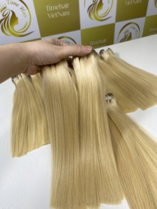 Vietnamien Bonestraight Machine Genius Trame Extensions de Cheveux Humains Cuticule Aligné Non Transformé Cheveux Brésiliens perruques Blonde couleur - Product Image 6