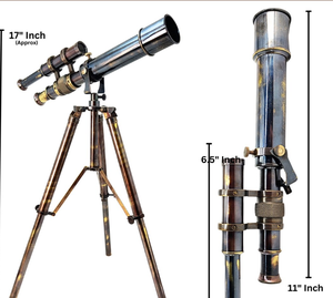 Telescopio de Latón Grabable de Moda, Telescopio Pirata, Regalo Náutico, Telescopio de Latón Hecho a Mano con Soporte, El Mejor Artículo para Regalo - Product Image 2