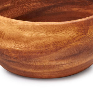 2026 new High Quality Solid <b>Wood</b> Round Shaped Naturel <b>Wool</b> Color Salad & Rice Serving Bowl For Dinnerware - Product Image 4