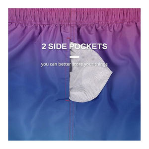 กางเกงขาสั้นชายหาดของผู้ชายน้ำหนักเบาตามสั่งสไตล์ถนนสูงสำหรับการวิ่งชายหาด - Product Image 4