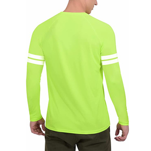 Vente en gros Chemises de travaux de construction vierges personnalisées à haute visibilité à manches longues T-shirt de sécurité haute visibilité pour hommes - Product Image 1