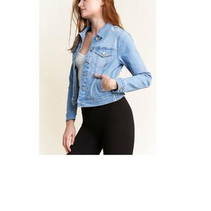 Chaqueta vaquera recortada de manga larga para mujer, Vintage ajustada de estilo chaqueta vaquera, bolsillos con botones de solapa para proveedor de impresión de BD - Product Image 2