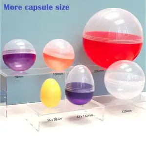 Parti toplu ucuz yenilik plastik boş küçük oyuncak 65mm kapsül topu otomat için