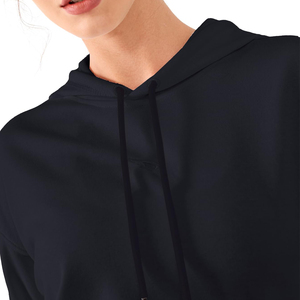 Sudadera con capucha recortada Premium de moda para mujer con mangas largas, dobladillo clásico y diseño de Jersey acogedor para ropa informal - Product Image 5