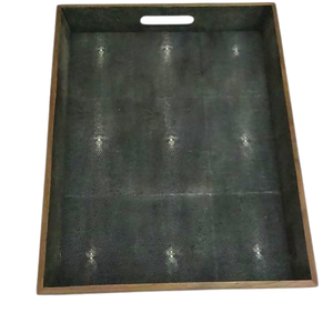 Wholesale Rectangle Shagreen Faux Decorative Serving <b>Tray</b> Coffee Table Room Decor <b>Trays</b> - Product Image 3