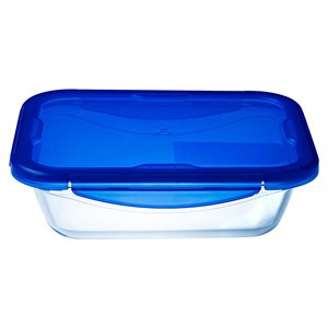 Recipiente para Almacenamiento de Alimentos Cook & Space, 800 ml, Vidrio de Borosilicato, Tapa Hermética, Apto para Horno de Microondas, Refrigerador y Congelador - Product Image 1