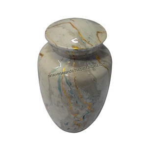 Luxury Hot Sale Printed Aluminium Cremation <b>Memorial</b> Urn With Velvet Bag for Niche Burial and Columbarium - Product Image 1
