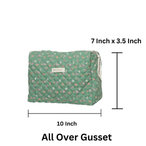 Pochette cosmétique en coton de haute qualité avec fermeture à glissière dernière pochette cosmétique en coton conçue à vendre par les exportateurs - Product Image 3