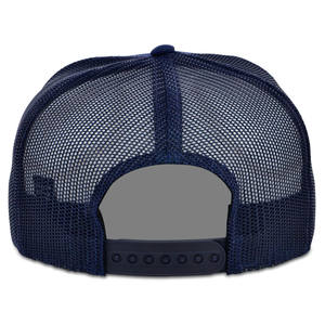 Gorro de camionero de 5 paneles de algodón 100% con bordado 3D Gorra de malla vaquera de moda - Product Image 4