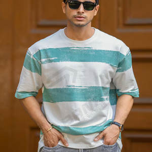 Camiseta de gran tamaño de peso pesado Vintage con logotipo de impresión personalizado de calidad superior para hombres con logotipo personalizado - Product Image 6