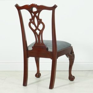 เก้าอี้รับประทานอาหารทำจากไม้มะฮอกกานีคุณภาพสูงพร้อมเบาะสำหรับเฟอร์นิเจอร์ห้องรับประทานอาหาร - Product Image 3