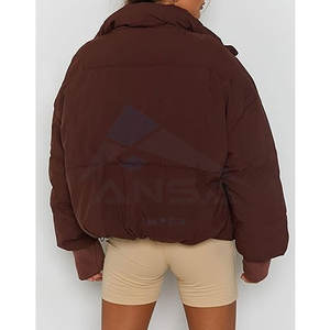 Chaqueta Acolchada Corta de Invierno para Mujer, Estilo Holgado, Color Chocolate, Moda Urbana - Product Image 6